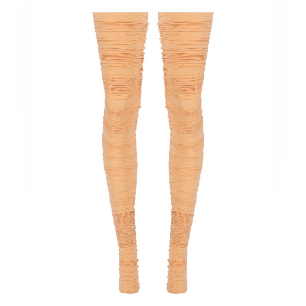Laina Rauma Sheer Shimmer Leg Warmer - Apricot